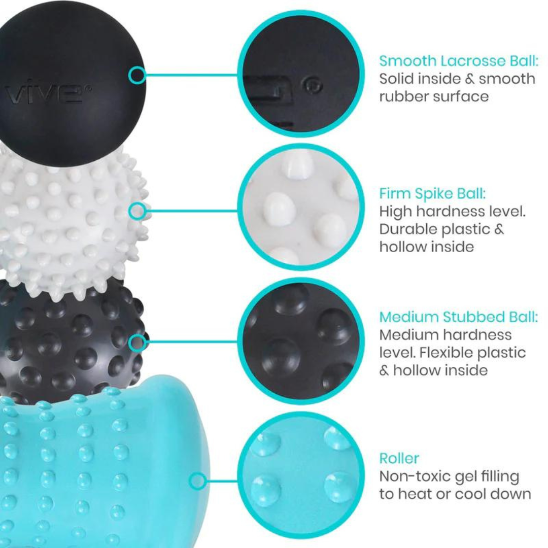 Vive Health Arctic Flex Hot & Cold Portable Massage Set - Senior.com Massage Rollers