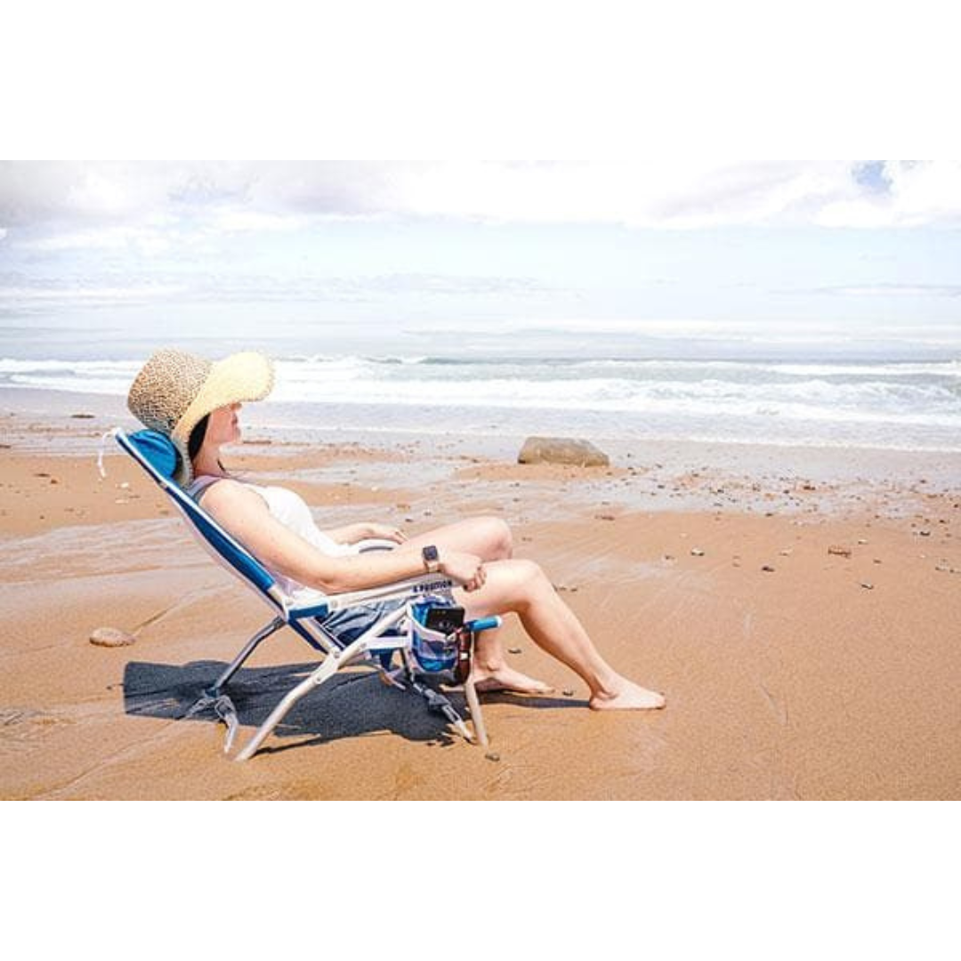 GCI Outdoor Bi-Fold Beach Chair - Lightweight with 4 Position Backrest - Senior.com Beach Chairs