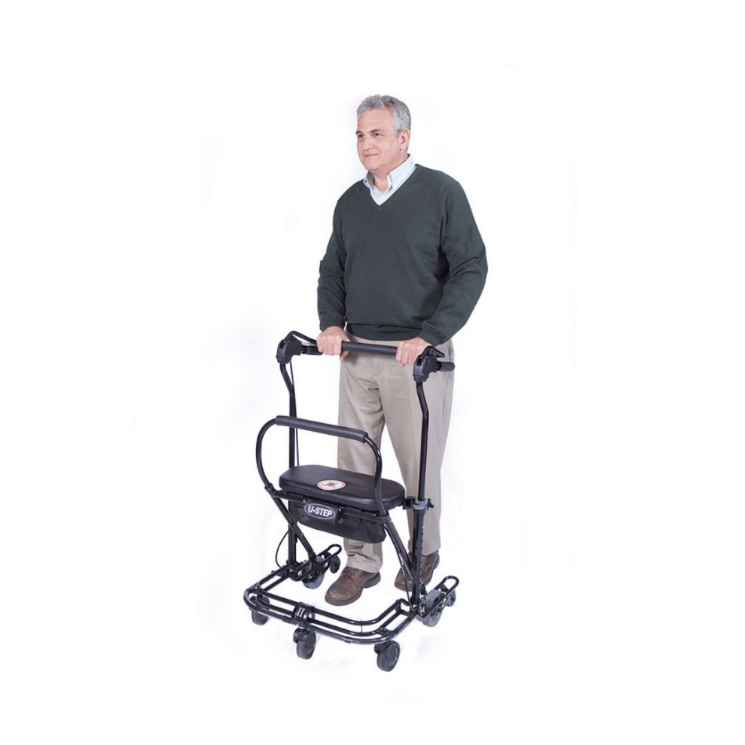 In-Step Mobility U-Step 2 Foldable Walking Stabilizer with Press Down Brakes - Senior.com Walkers