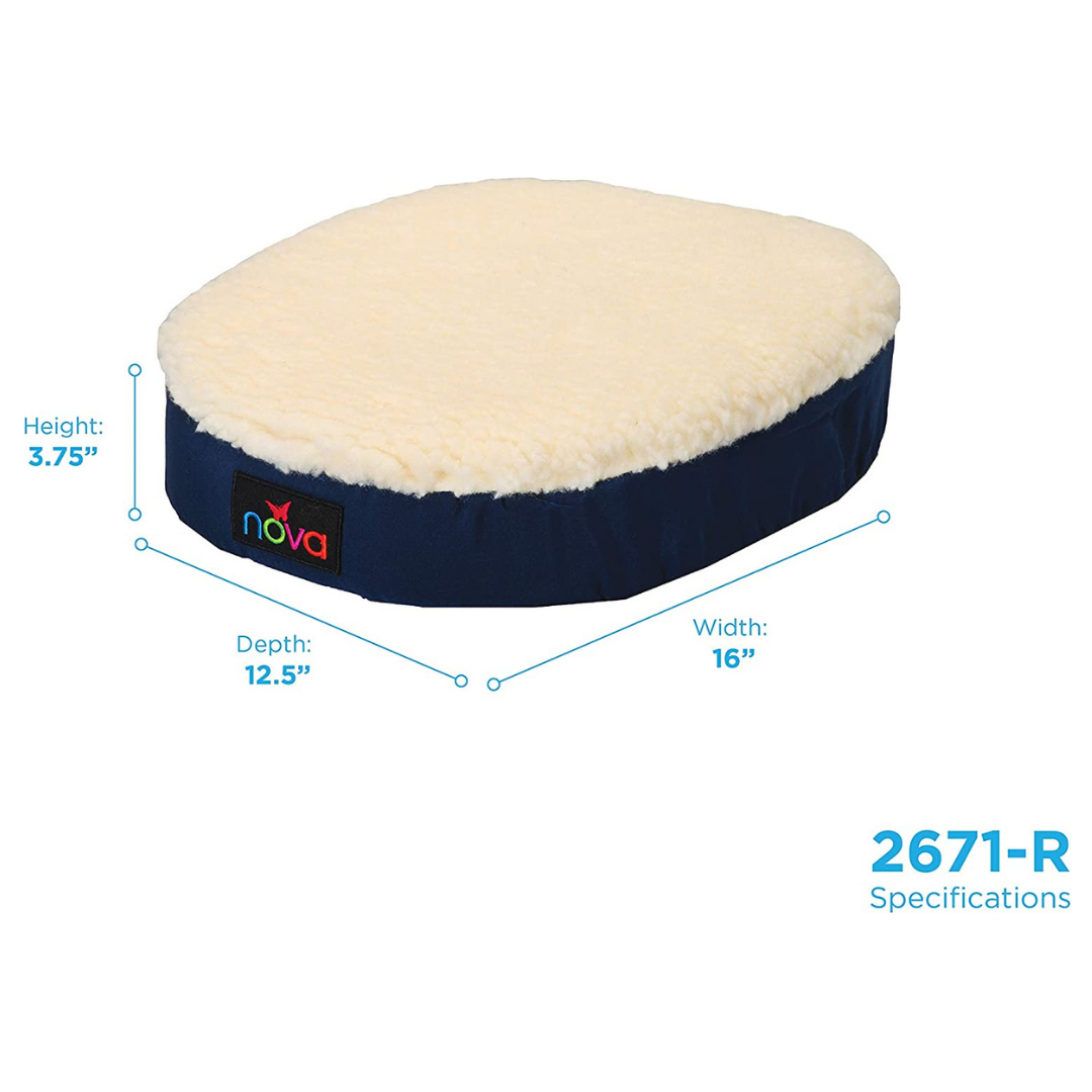 Nova Medical Donut Pillow Seat Cushion with Fleece Sheepskin Surface - Senior.com 