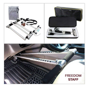 Freedom Staff 2.0 Handicap Driving Hand Controls – Upgraded Version with Steering Knob - Senior.com Daily Living Aids