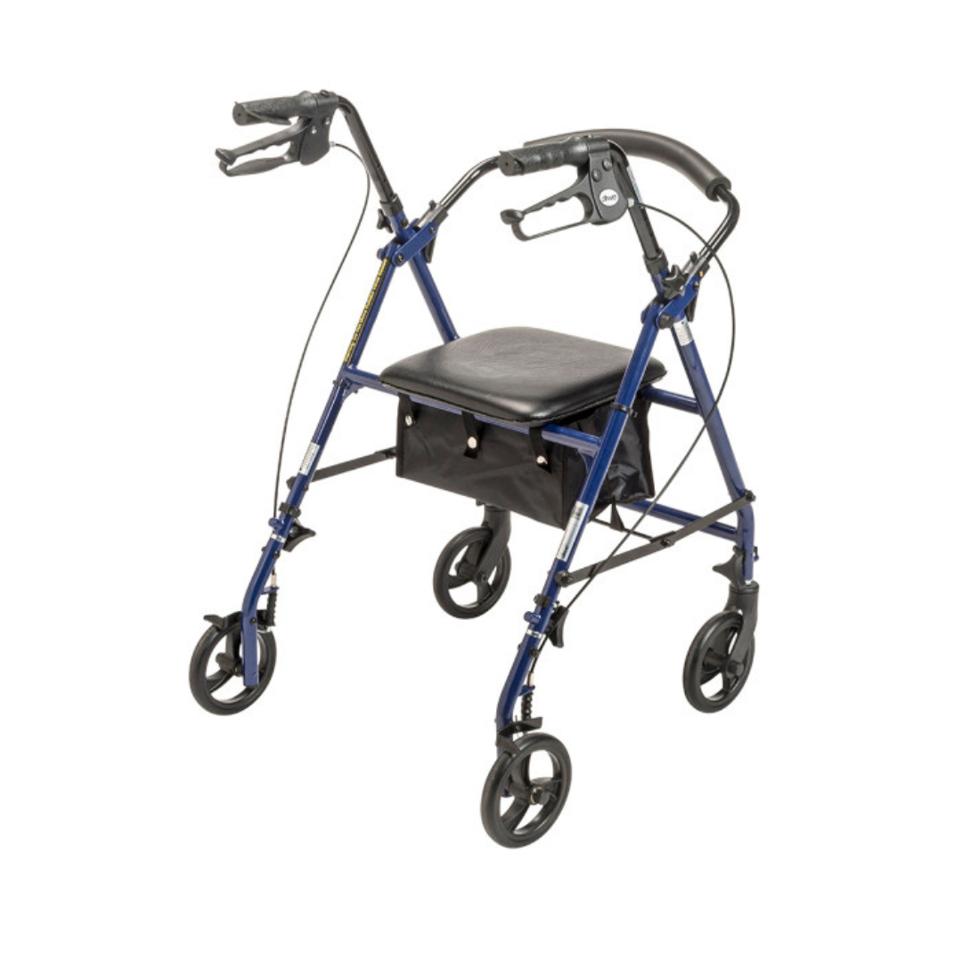 Drive Medical Folding Steel Rollator with 6” Wheels - Senior.com Rollators