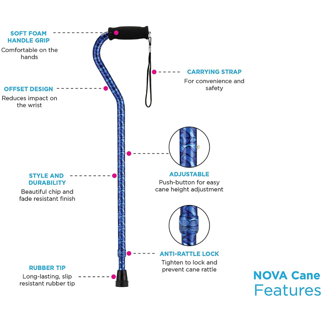 Nova Medical Offset Canes with Soft Grip - Senior.com Canes
