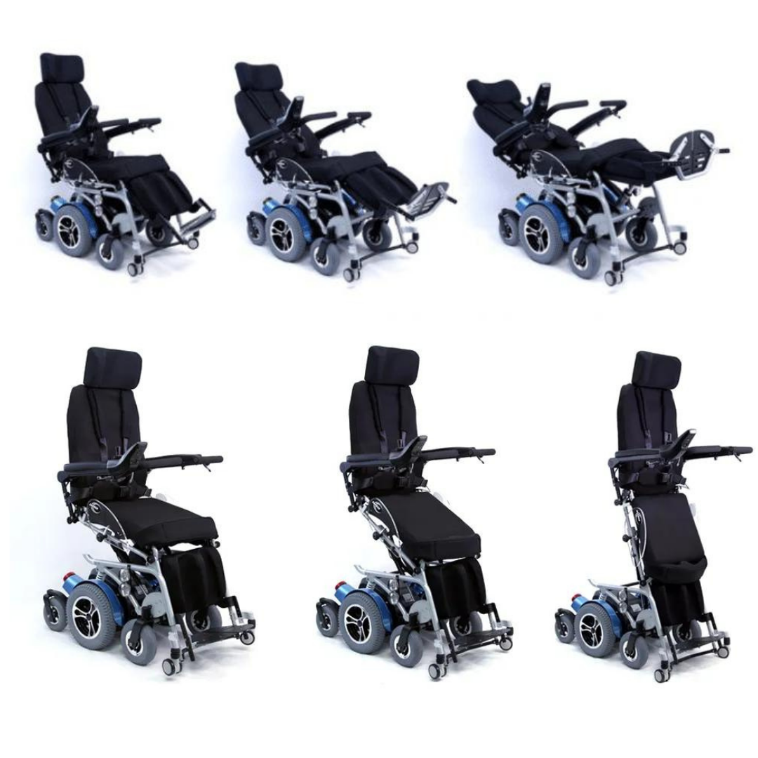 Karman XO-505 Fully Powered Standing Wheelchair with Power Recline & Power Legrest - Senior.com Power Chairs