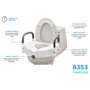Nova Medical Elevated Raised Toilet Seat with Removable & Padded Handles - Senior.com Raised Toilet Seats