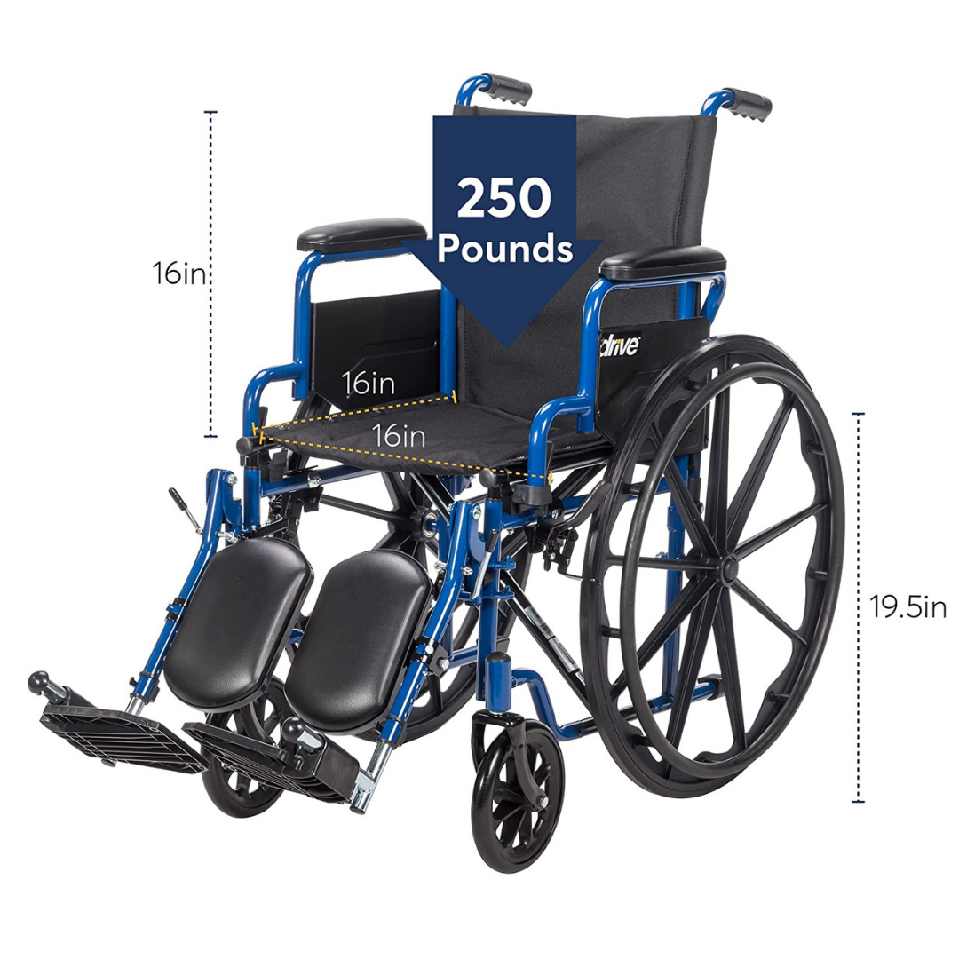 Drive Medical Blue Streak Lightweight Wheelchair - Senior.com Wheelchairs