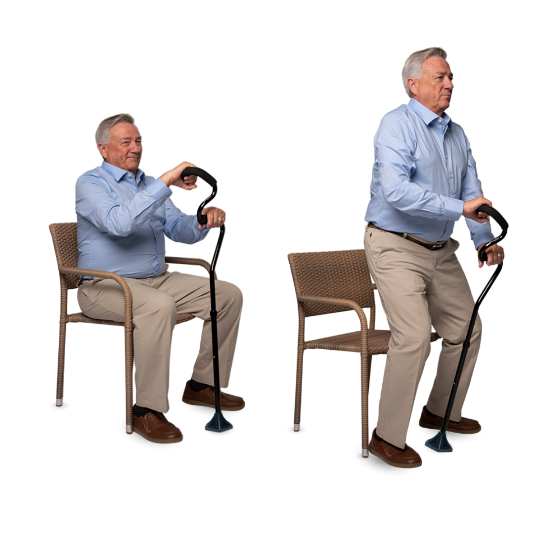 StrongArm Walking Cane - Self Standing Base and Forearm Support - Senior.com Canes