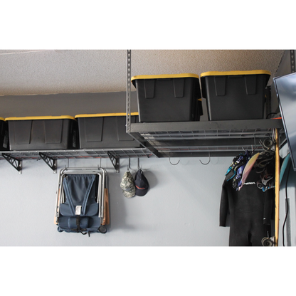 MonsterRax Combo Kit – 2 Pack of 4×8 Overhead Garage Storage Racks with Hook Set - Senior.com Storage Racks