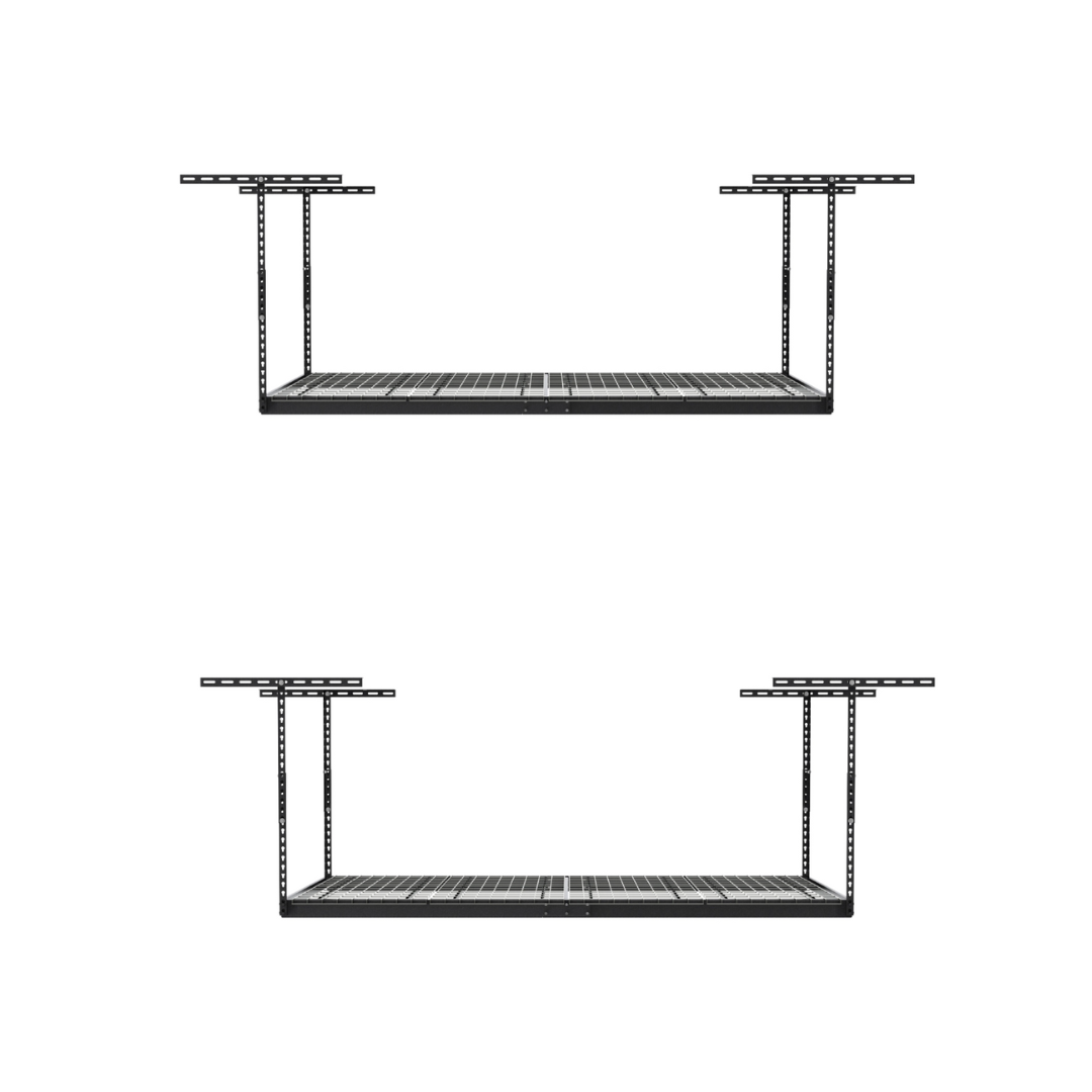 Saferacks Combo Kit – 2 Pack of 4×8 Overhead Garage Storage Racks with Hook Set - Senior.com Storage Racks