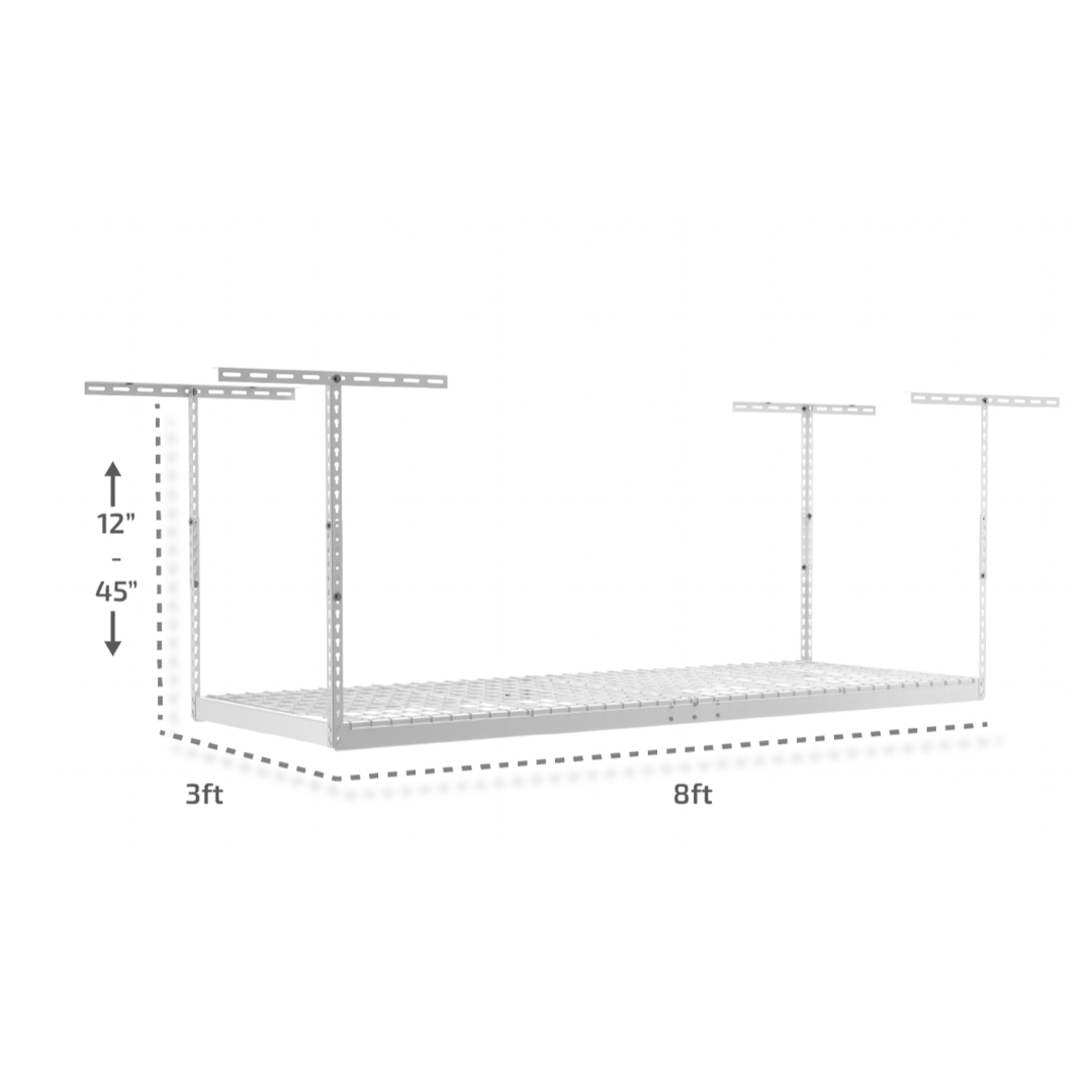 MonsterRax – 3×8 Overhead Garage Storage Rack - Senior.com Storage Racks