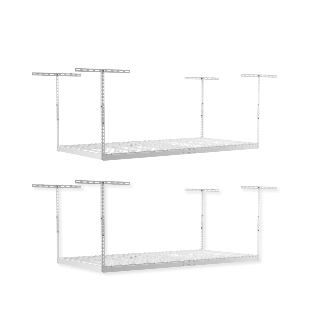 MonsterRax Combo Kit – 2 Pack of 4×8 Overhead Garage Storage Racks with Hook Set - Senior.com Storage Racks