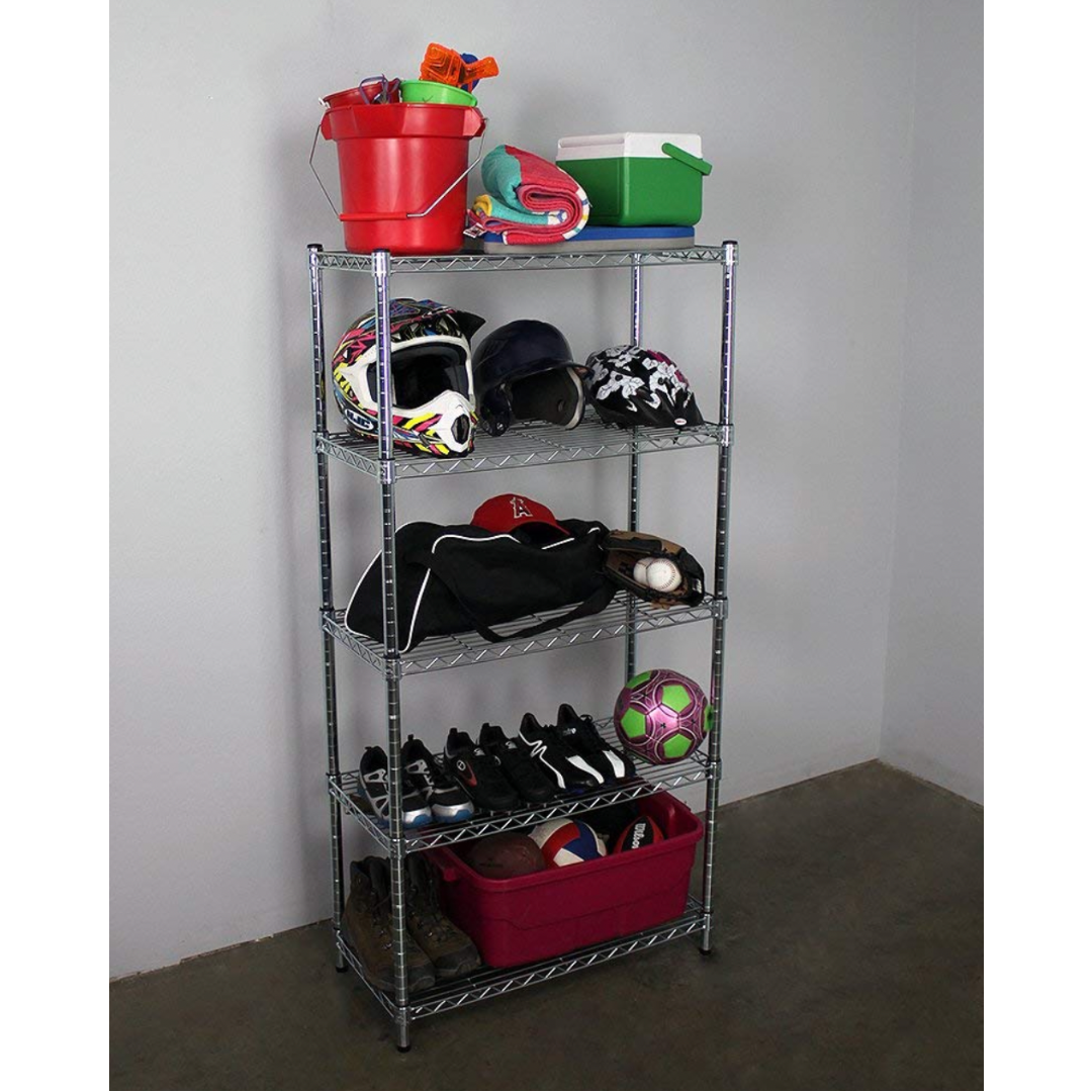 Seville Classics NSF 5-Tier Steel Wire Shelving 24 x 48 x 72