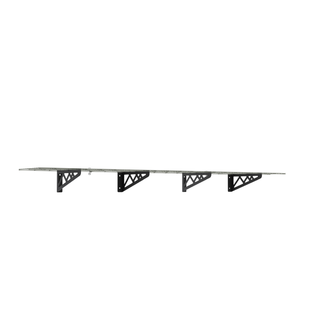 MonsterRax 18″ x 48″ Wall Shelves - Two Pack with Hooks - 500 lb Cap - Senior.com Wall Racks