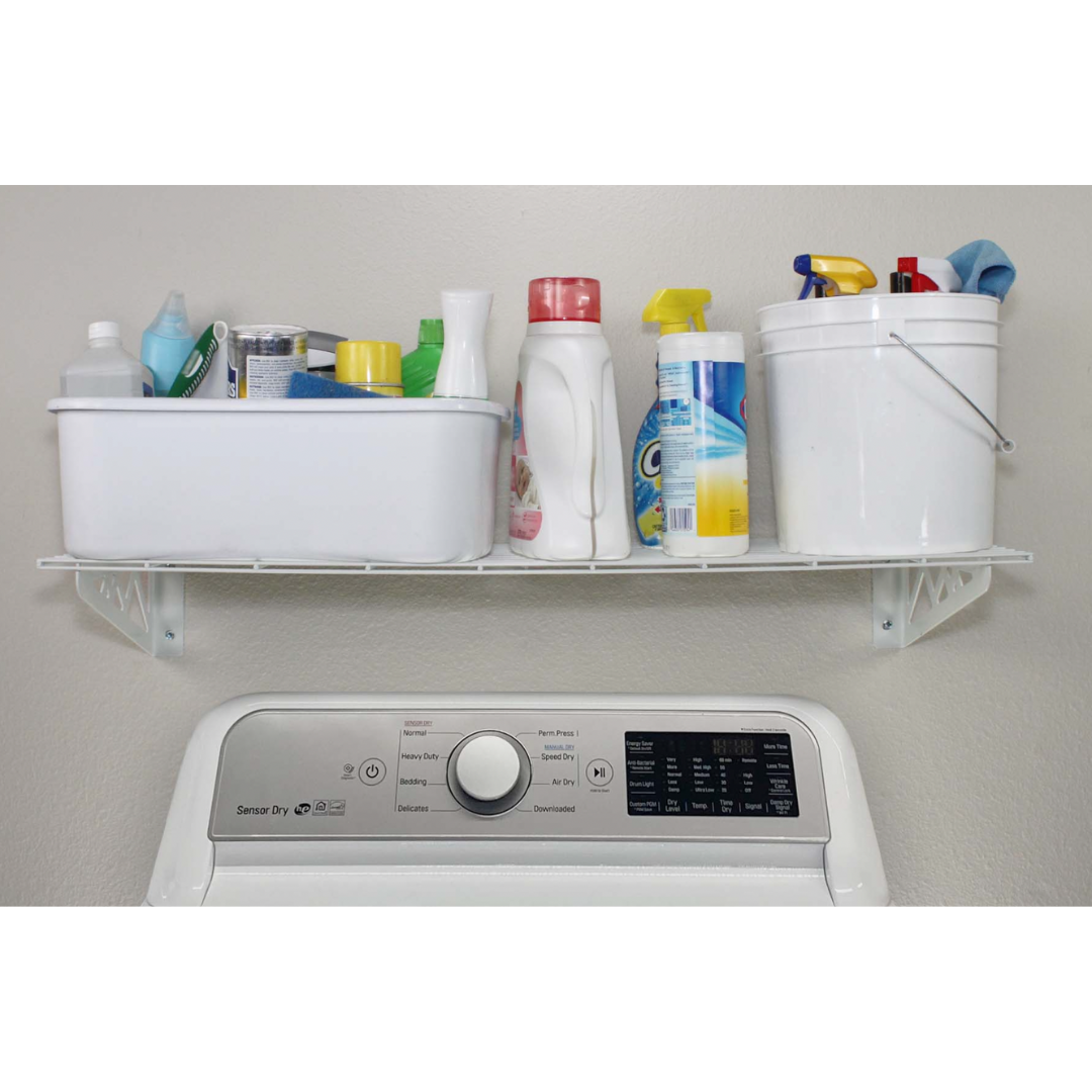 MonsterRax 18″ x 36″ Wall Shelves - Two Pack with Hooks - 500 lb Cap - Senior.com Wall Racks