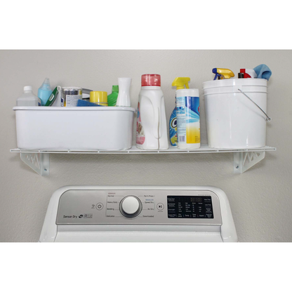 MonsterRax 18″ x 36″ Wall Shelves - Two Pack with Hooks - 500 lb Cap - Senior.com Wall Racks