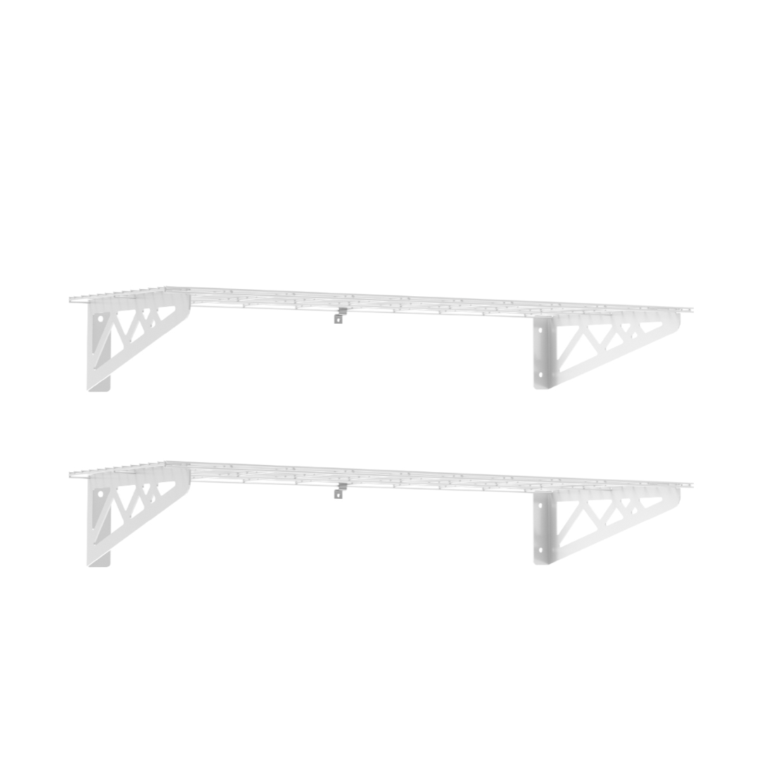 MonsterRax 12″ x 36″ Wall Shelves  - Two Pack with Hooks - 300 lb Cap - Senior.com Wall Racks
