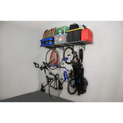 MonsterRax 18″ x 48″ Wall Shelves - Two Pack with Hooks - 500 lb Cap - Senior.com Wall Racks