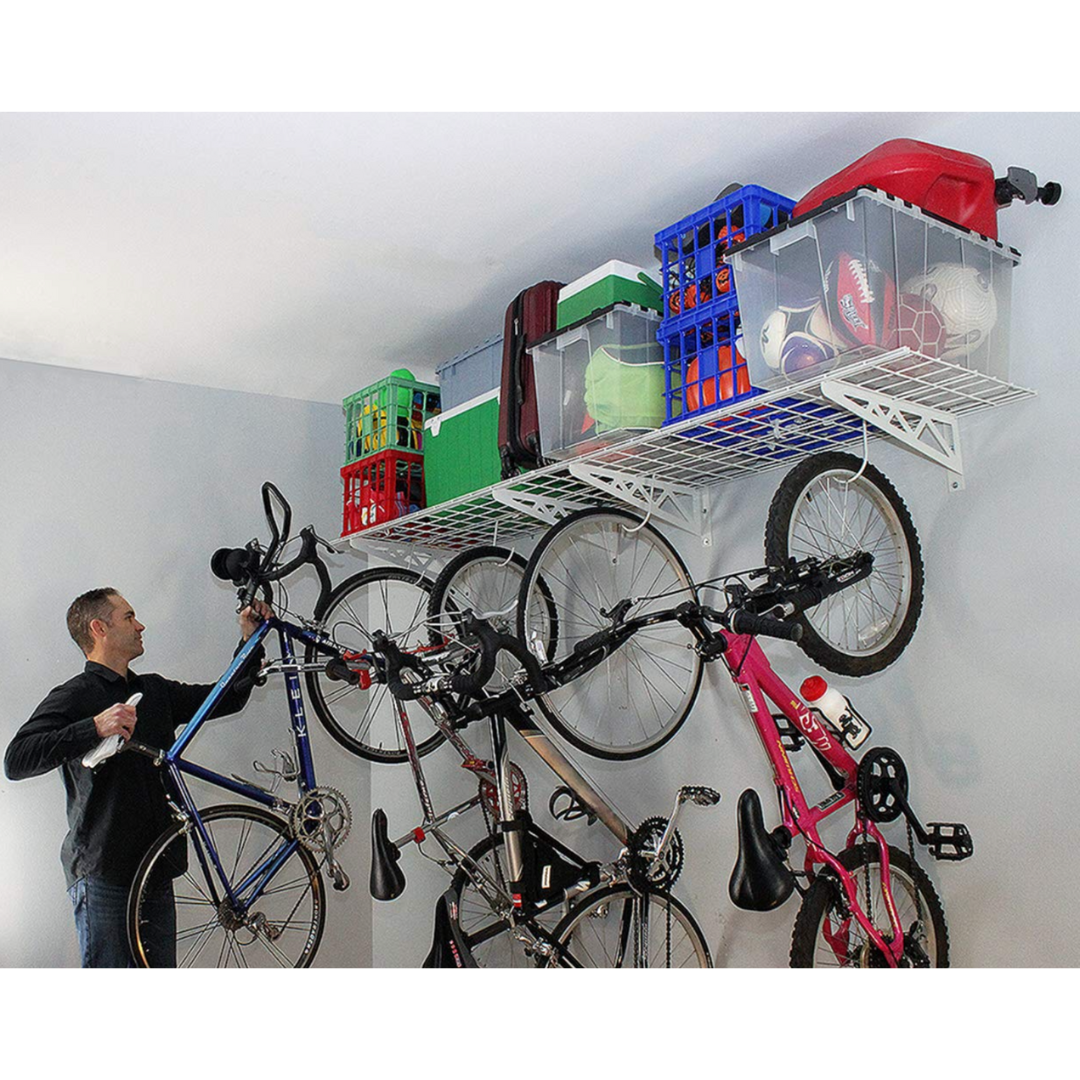 MonsterRax 18″ x 48″ Wall Shelves - Two Pack with Hooks - 500 lb Cap - Senior.com Wall Racks