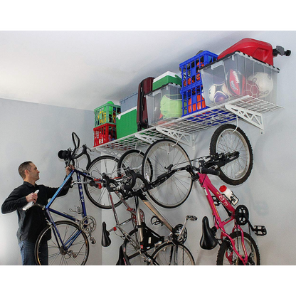 MonsterRax 18″ x 48″ Wall Shelves - Two Pack with Hooks - 500 lb Cap - Senior.com Wall Racks