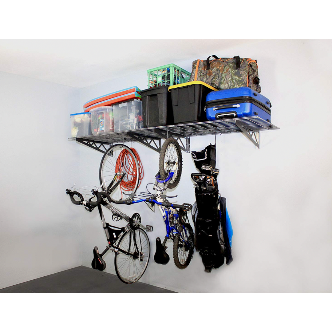 MonsterRax 24″ x 48″ Wall Shelves - Two Pack with Hooks - 500 lb Cap - Senior.com Wall Racks