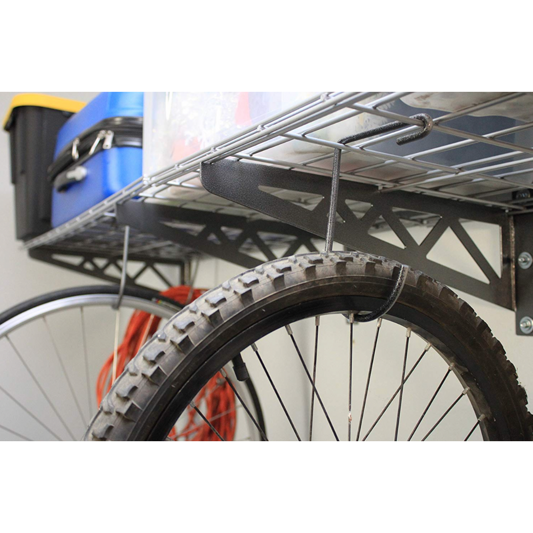 MonsterRax 24″ x 48″ Wall Shelves - Two Pack with Hooks - 500 lb Cap - Senior.com Wall Racks