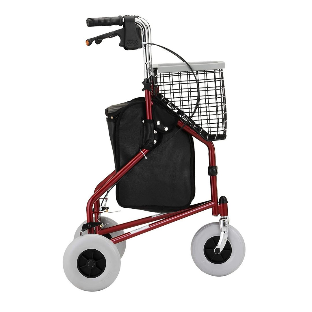 Vive 3 Wheel Walker Rollator for Senioirs - Lightweight Foldable Walking  Transport, Weight Capacity 250lbs, Blue