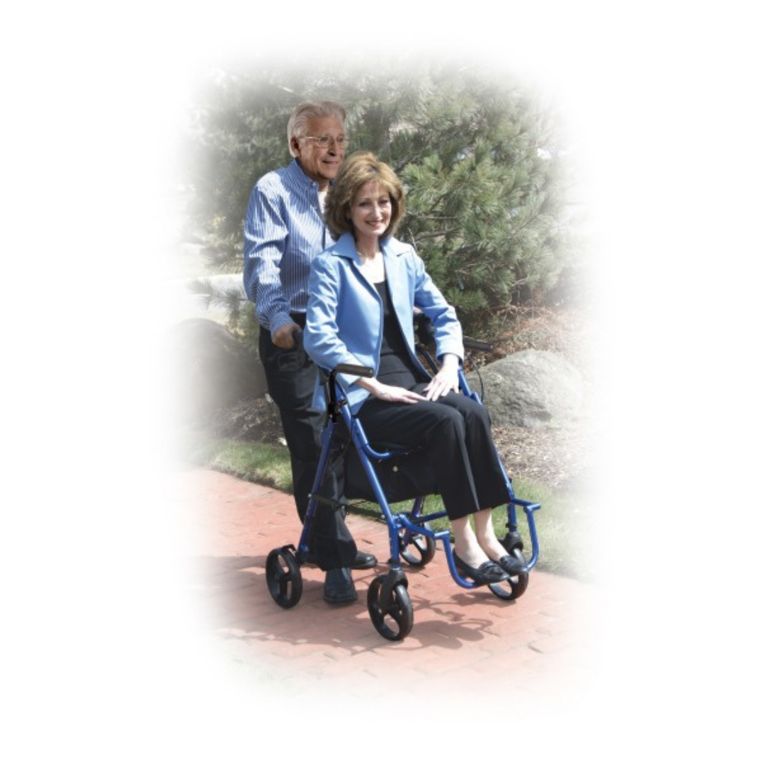 Rollator walker and wheelchair in one