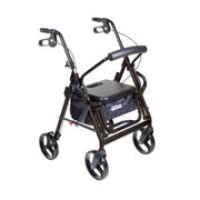 Drive Medical Folding Duet Hybrid Transport Chair Rolling Walker - Senior.com Transport Chairs