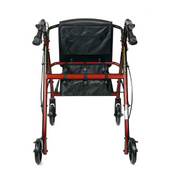 McKesson Lightweight Aluminum Folding Rollator with Padded Seat - Senior.com Rollators