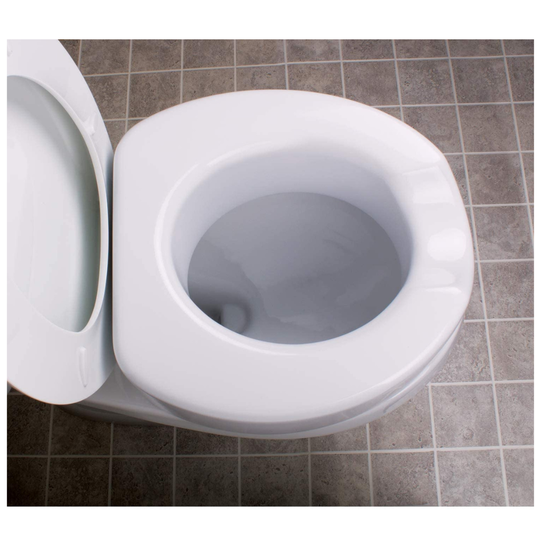 Carex Quick-Lock Raised Toilet Seat with Rear Sliding Lock - Senior.com Raised Toilet Seats