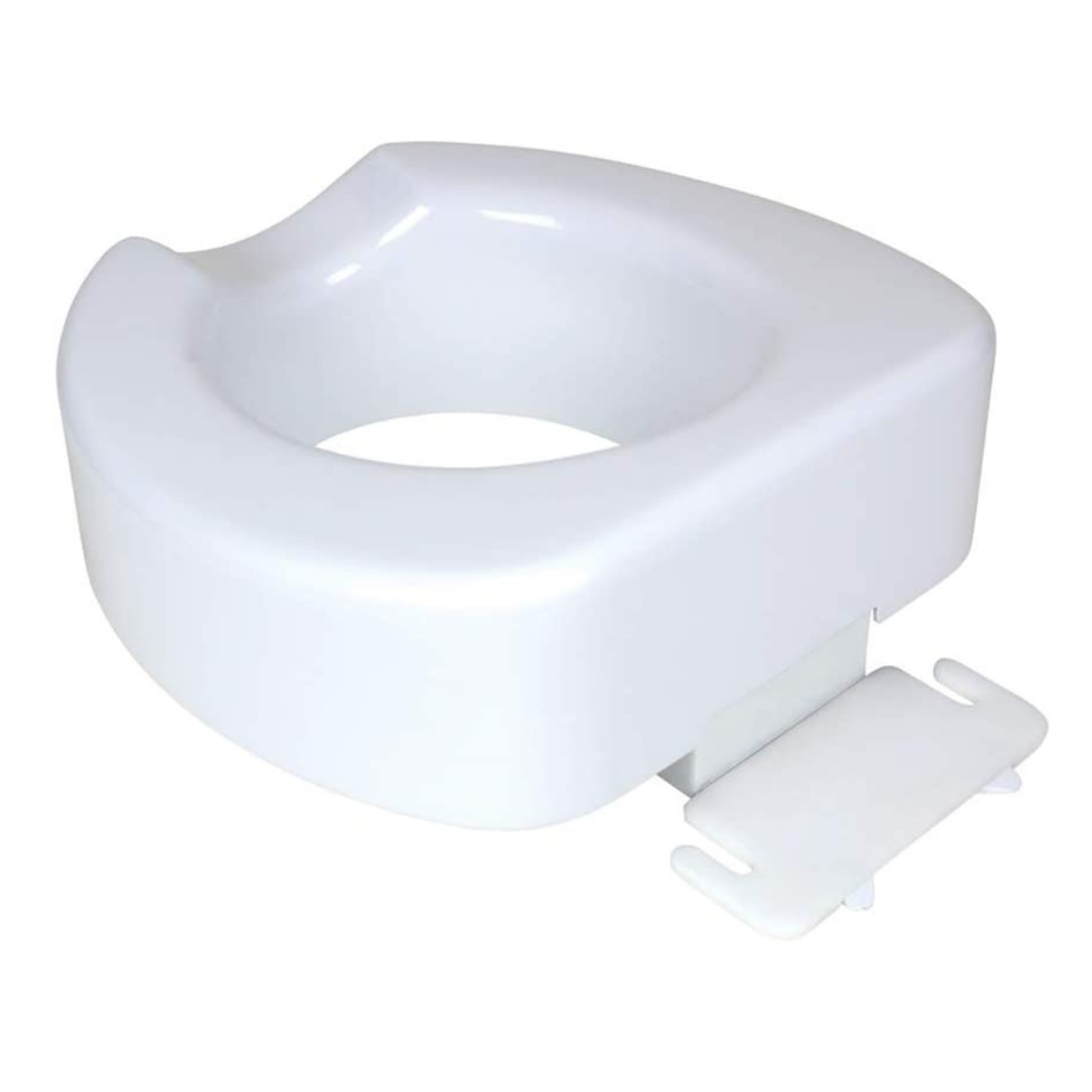 Carex Quick-Lock Raised Toilet Seat with Rear Sliding Lock - Senior.com Raised Toilet Seats