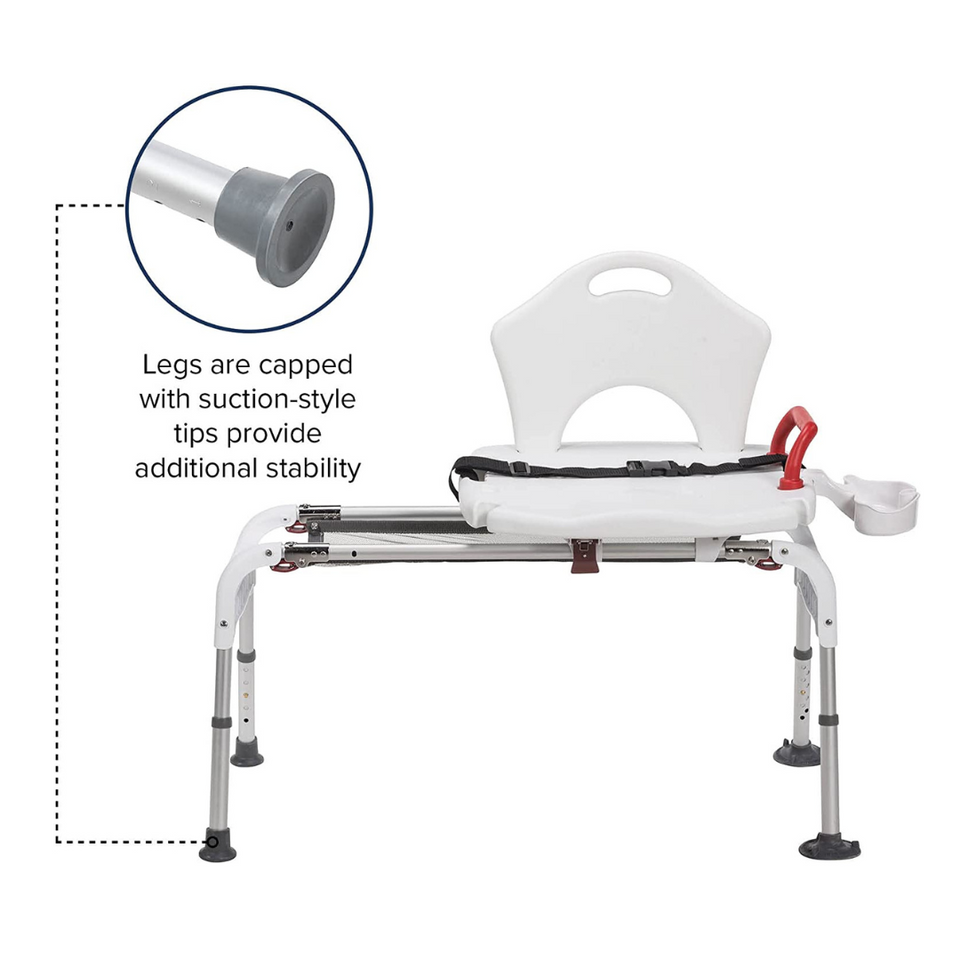 Drive Medical Folding Universal Sliding Transfer Bench XL 22" Seat