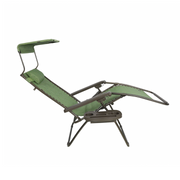 Bliss 33" Wide XXL Gravity Free Reclining Outdoor Chair w/ Canopy, Pillow, & Drink Tray - Senior.com Outdoor Chairs