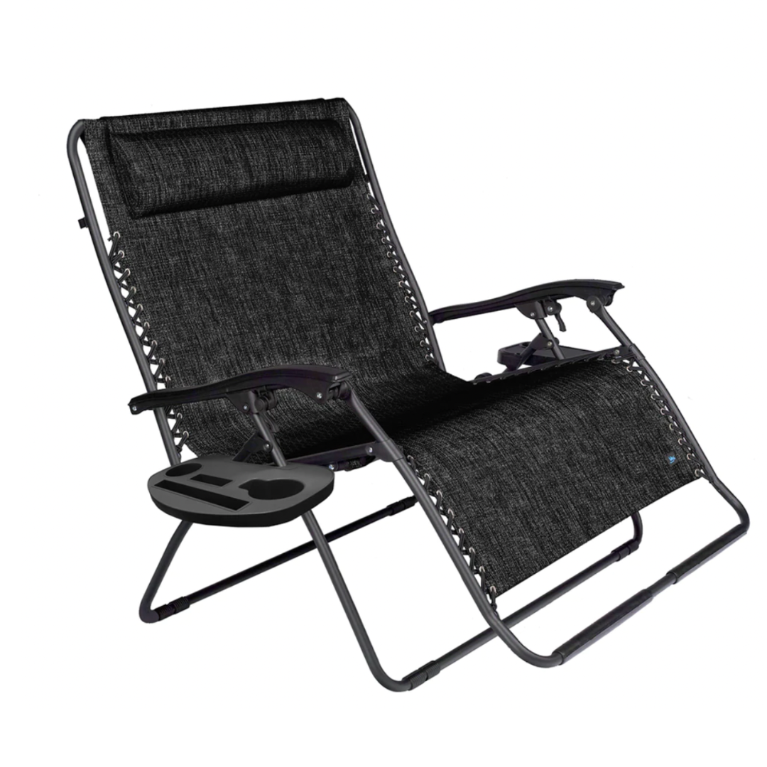 Bliss Hammocks 45" Wide 2-Person Zero Gravity Chair w/ Pillow & Drink Tray - Senior.com Outdoor Chairs
