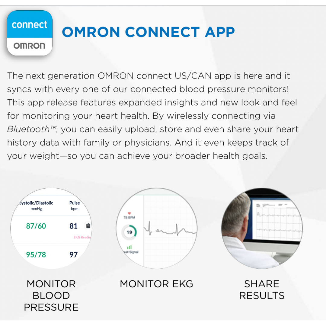 Omron Complete™ Wireless Upper Arm Blood Pressure Monitor + EKG - Senior.com Blood Pressure Monitors