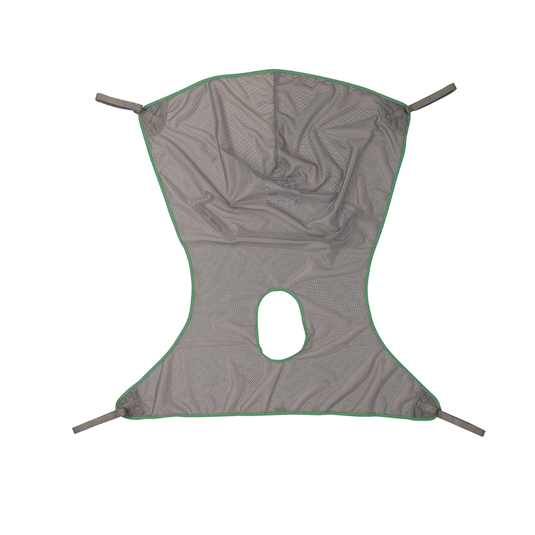 Invacare Comfort Sling with Commode Opening - Quick Dry Net Fabric - Senior.com Patient Lift Slings