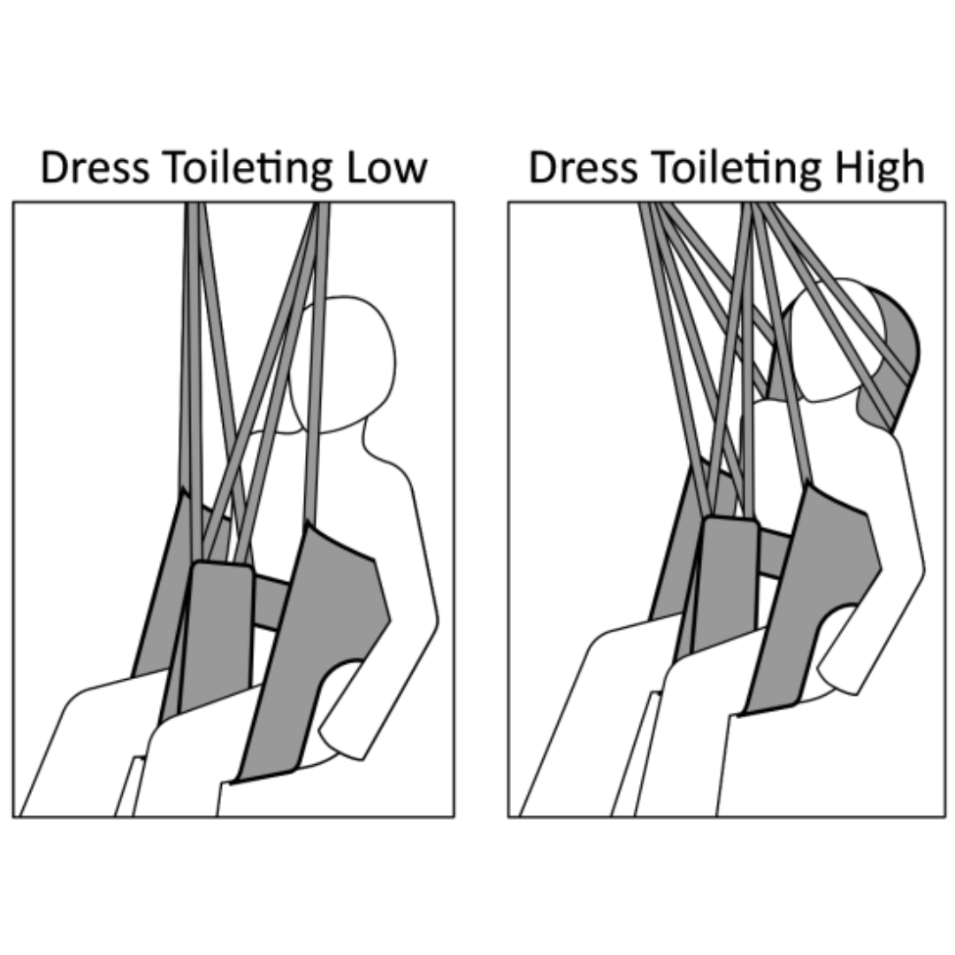 Invacare Premier Series Dress Toileting High Sling - Senior.com Patient Lift Slings
