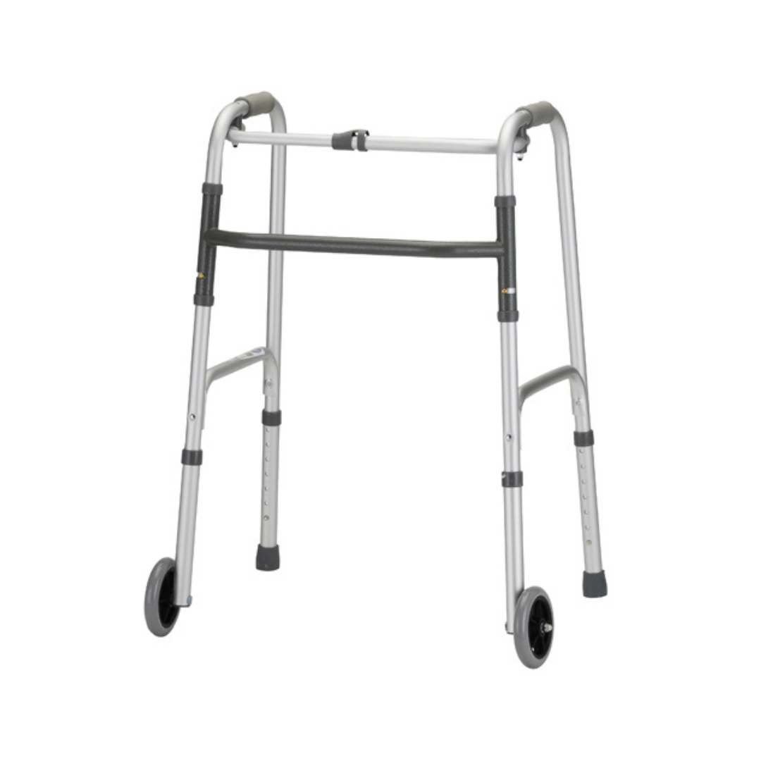 Nova Medical Adult Folding Walker with 5" Wheels - Senior.com walkers