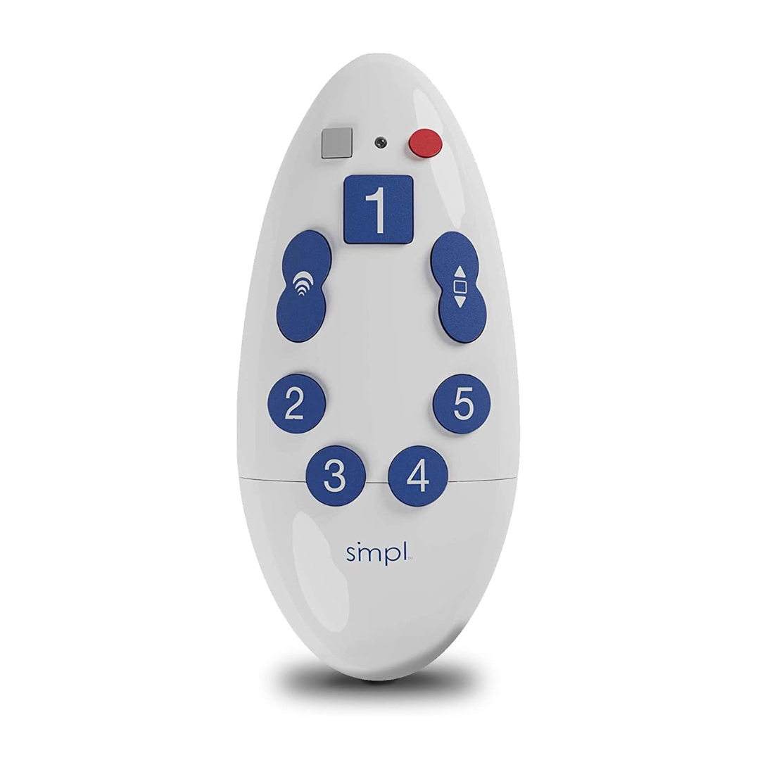 SMPL One Click Universal TV Remote - Favorite Channel Buttons - Senior.com Universal remotes