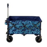 Bliss 36” Collapsible Beach Wagon w/ Storage Bag, Beverage Holders and Rotating Wheels - Senior.com Beach Cart
