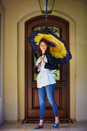 Topsy Turvy Designer Umbrellas - Drip Free Windproof - Leopard - Senior.com Umbrellas