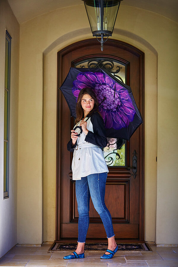 Topsy Turvy Designer Umbrellas - Drip Free Windproof - Van Gogh's Irises - Senior.com Umbrellas