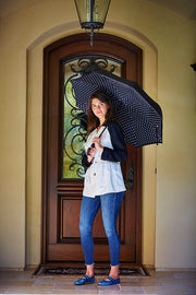 Topsy Turvy Designer Umbrellas - Drip Free Windproof - Pink - Senior.com Umbrellas