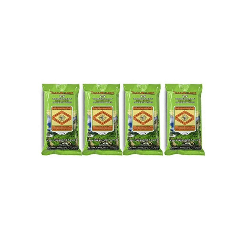Trailblazer Biodegradable Wet Wipes for No Rinse Bathing and Showers - 30 Wipes Per Package - Senior.com Bathing Wipes