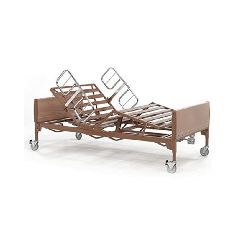 Invacare Bariatric Full Electric Homecare Bed Package with Soft Foam Mattress & Half Rails - Senior.com Bed Packages