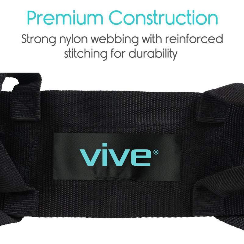 Vive Health Padded Patient Transfer Gait Belt with Leg Straps - Senior.com Gair Belts