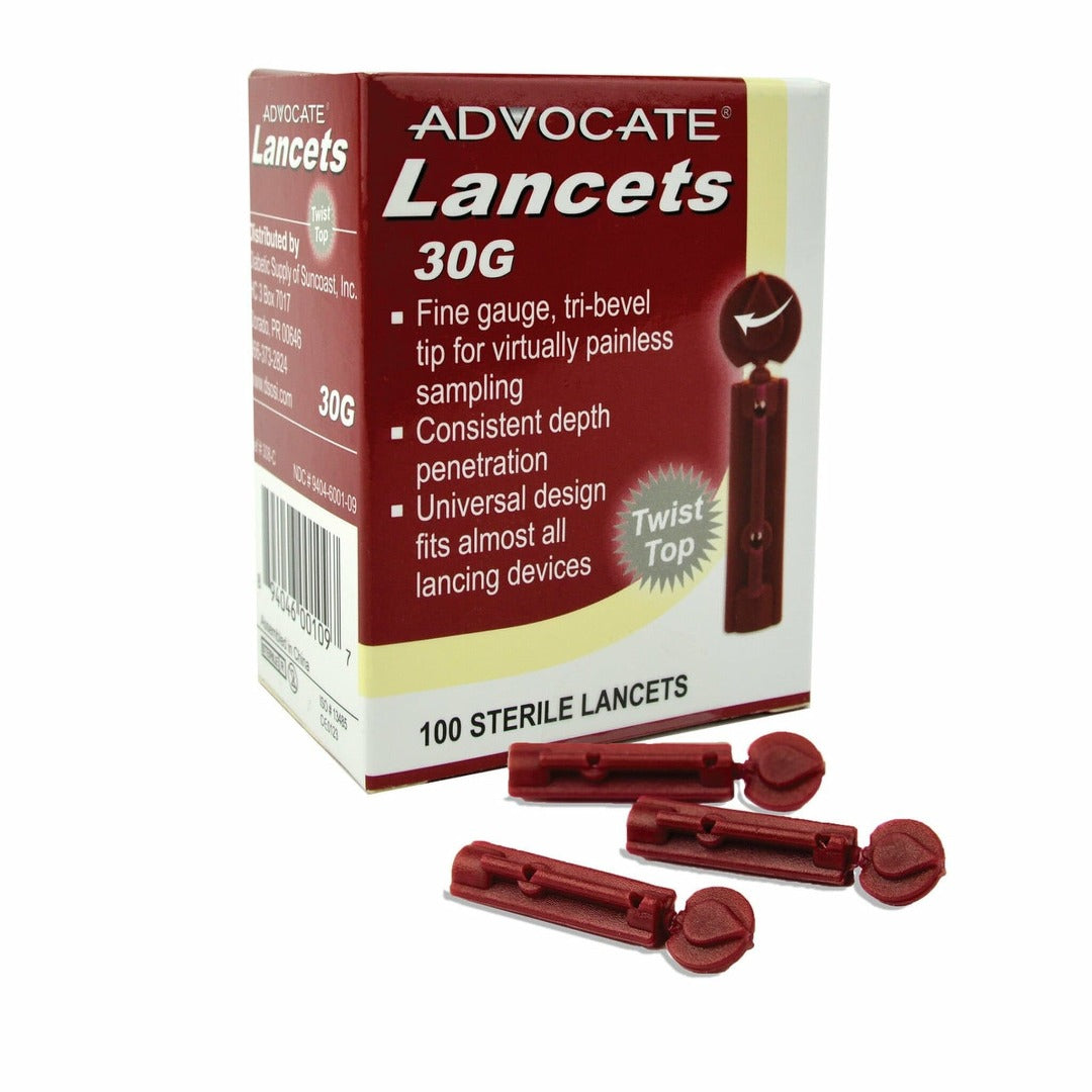 Advocate Twist-Top Lancets - 30G - 100 Per Box - 2 Boxes - Senior.com Lancets