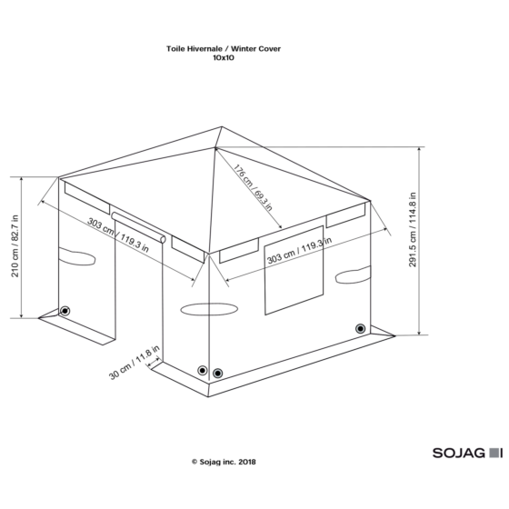Sojag Universal Winter Gazebo Covers - (Gazebo Not Included) - Senior.com Gazebo Covers
