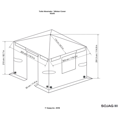 Sojag Universal Winter Gazebo Covers - (Gazebo Not Included) - Senior.com Gazebo Covers