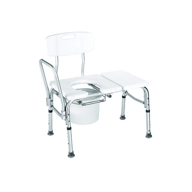 Carex Bathtub Transfer Bench Commode With Opening & Bucket